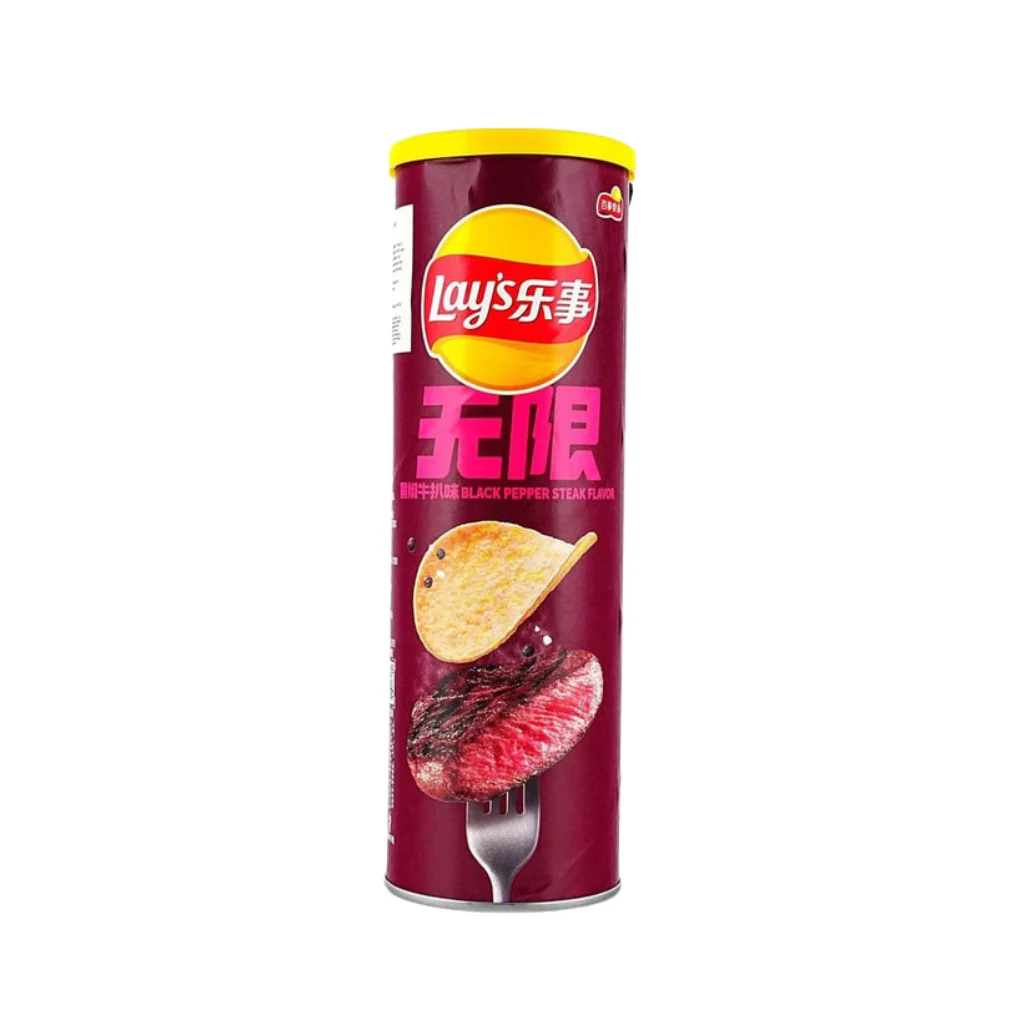 Lay’s Black Pepper Rib Eye Steak Flavored Potato Chips, 104g - Image 6